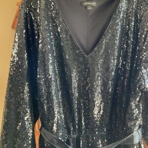 Lane Bryant Sparkling Black Sequin Gown 22/24